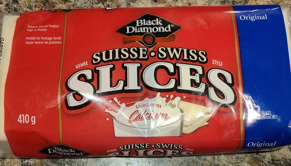 Fromage suisse tranches slices swiss