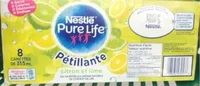 Eau petillante au citron et lime