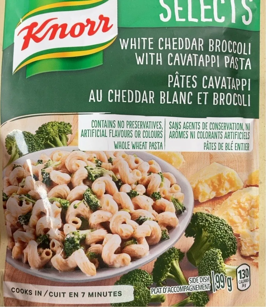 Pâtes cavatappi au cheddar blanc et brocoli