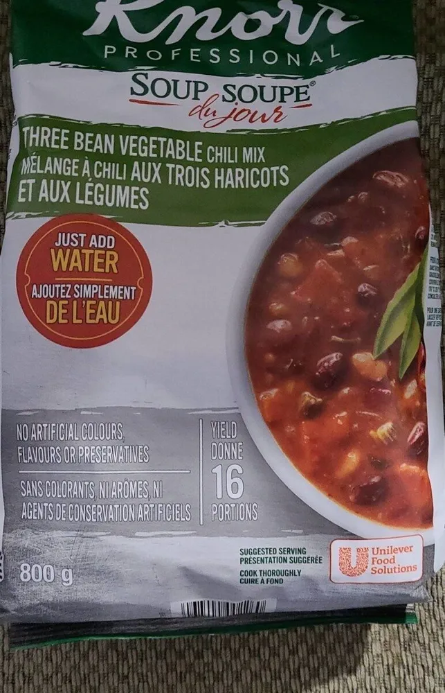 Chili aux 3 haricots et legumes
