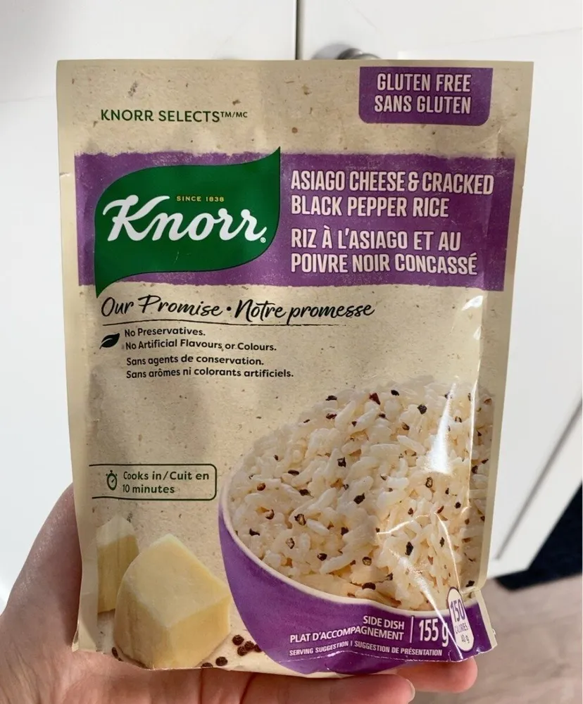 Asiago cheese & cracked black pepper rice