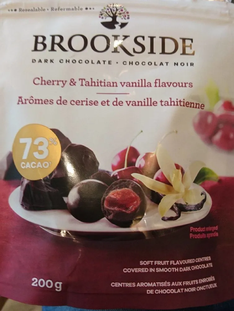 Chocolat noir arôme cerise vanille