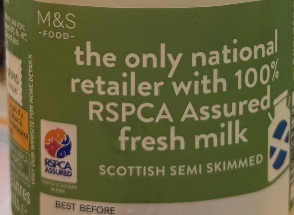Semi skimmed milk
