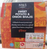 Sweet potato & onion bhajis