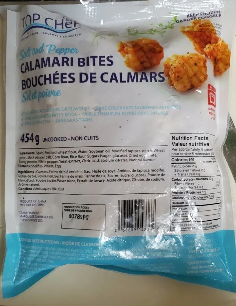Calamari bites salt and pepper
