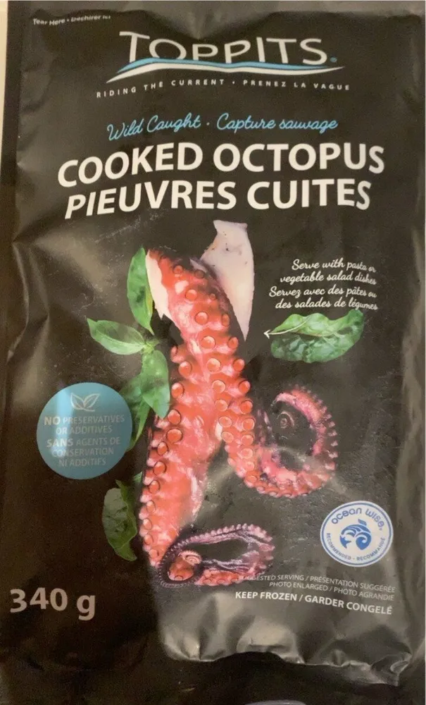 Cooked octopus