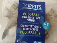 Colossal raw black shrimp
