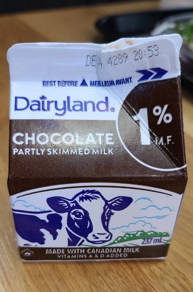 Chocolate partly skimmed milk