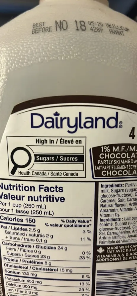 1% M.F. Chocolate Partly Skimmed Milk
