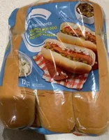 Hot dog buns steamed