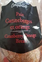 Pain canneberges et orange