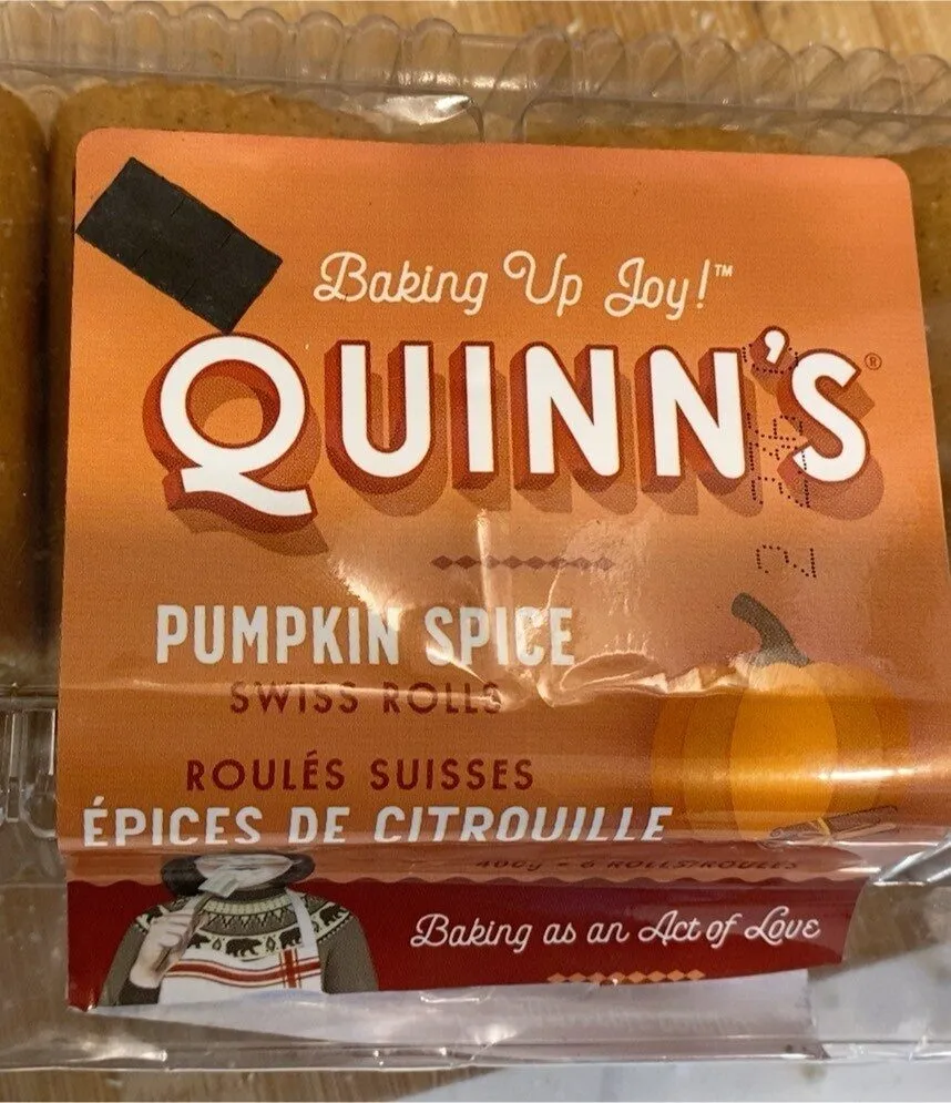Pumpkin spice swiss rolls
