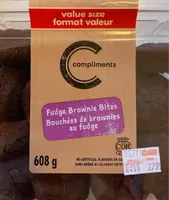 Bouchées de brownies au fudge