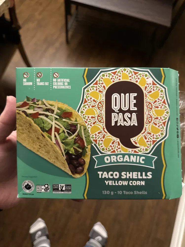 Taco shells yellow corn