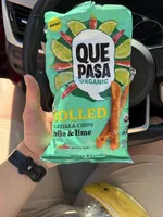 Que Pasa Organic Rolled Tortilla Chips, Chili And Lime