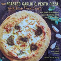 ROASTED GARLIC & PESTO PIZZA with Deep Fried Crust