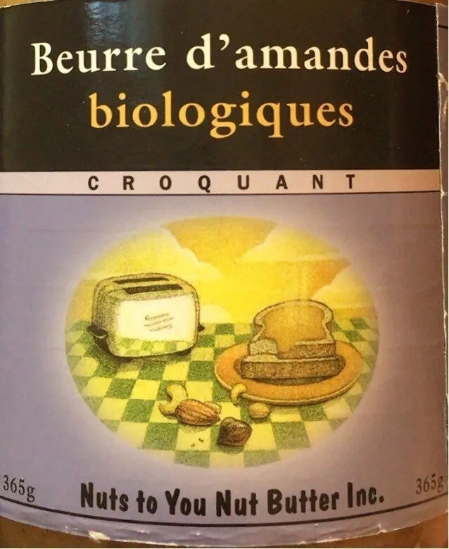 Beurre d’amandes biologiques croquant