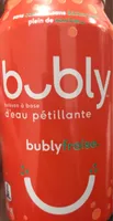 Bubly fraise à base d'eau petillante
