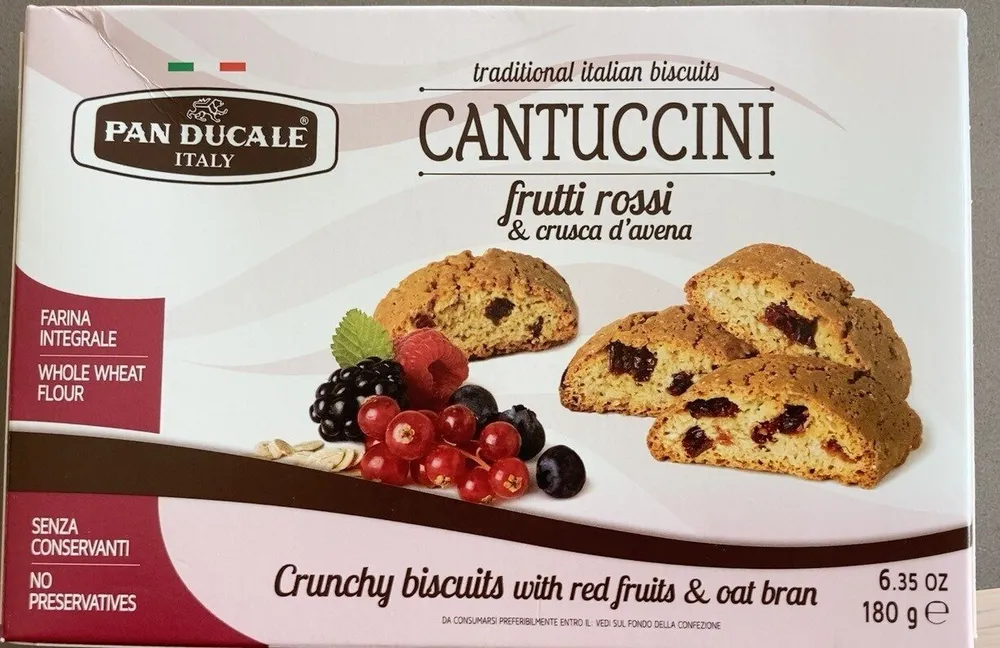 Pan Ducale Crunchy Biscuits Red Fruits & Oat Brass