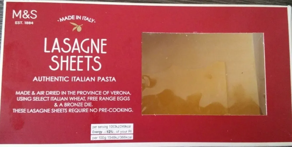 Lasagne sheets
