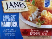 Janes hand cut battered haddock