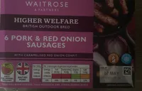 6 Pork & Red Onion Sausages