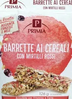 Barrette ai cereali con mirtilli rossi