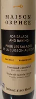Unrefined Canola Oil Organic