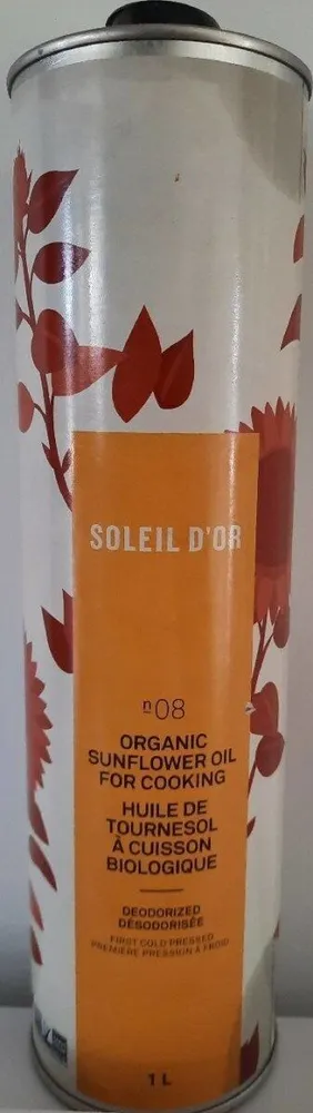 Huile de tournesol à cuisson biologique