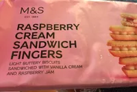 Raspberry cream sandwich fingers