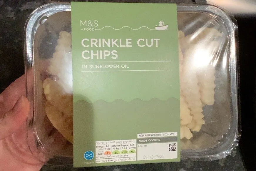 Crinkle cut chips