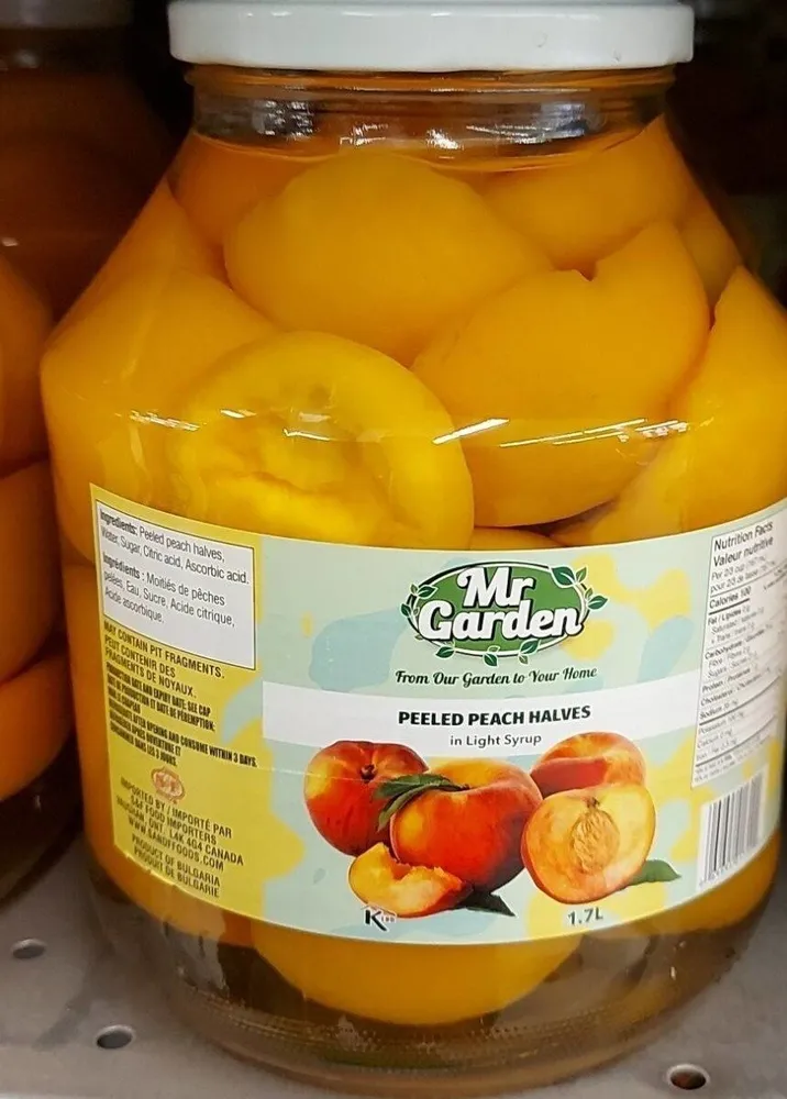 peeled peach halves