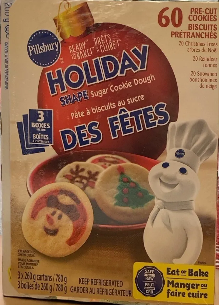Holiday Shape Sugar Cookie Dough