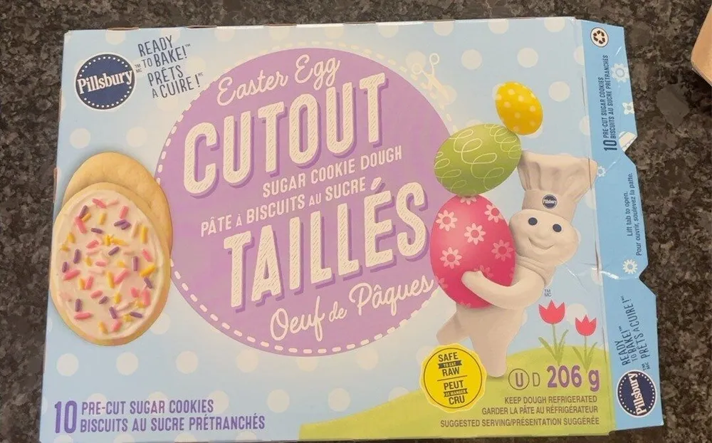 Easter Egg Cutout Sugar Cookie Dough