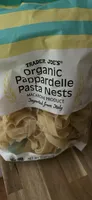 Organic pappardelle pasta nests