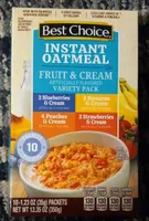 Instant Oatmeal Fruit and Cream Variety Pack