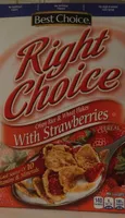Crispy rice and wheat flakes with strawberries