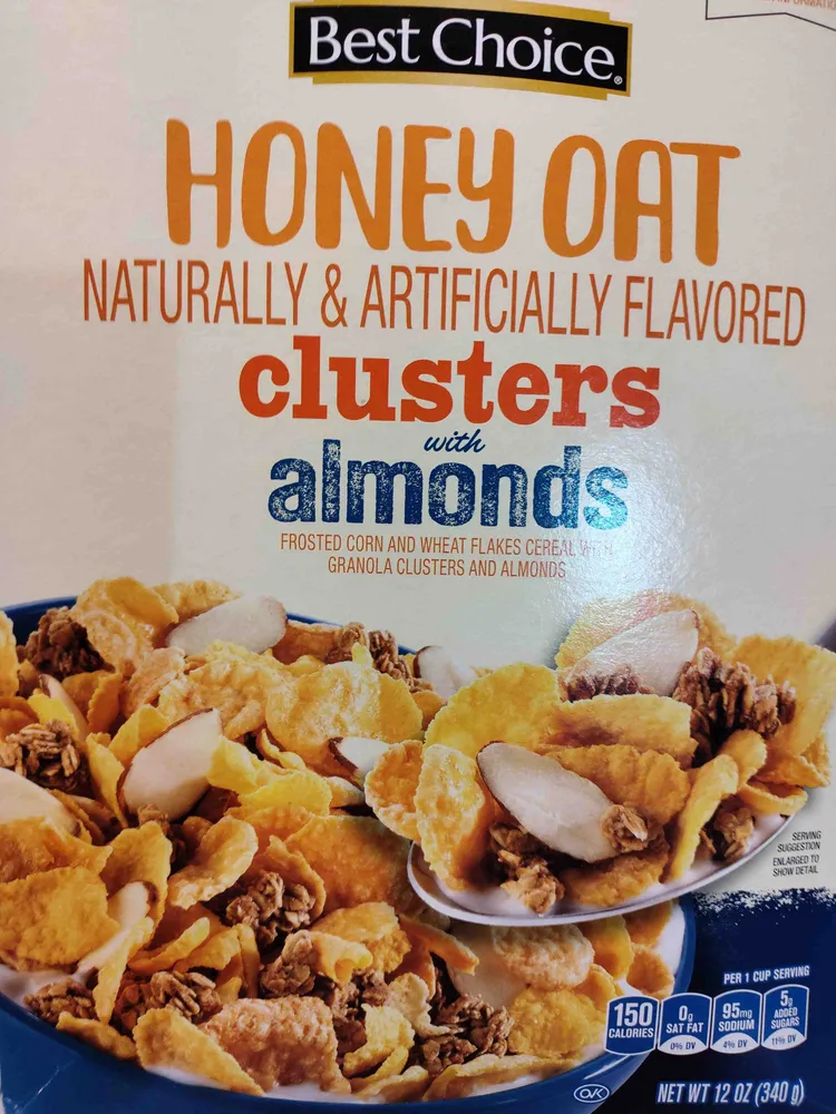 Honey Oat clusters with almonds