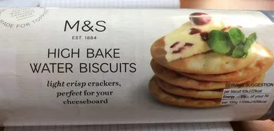 High bake water biscuits
