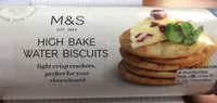 High bake water biscuits
