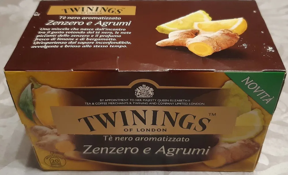 Te nero  aromatizzato zenzero a agrumi