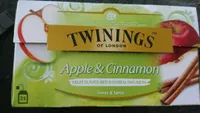 Twinings Apple & Cinnamon 25x1.5 gr, 1 Boîte
