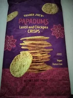 Papadums Lentil and Chickpea Crisps