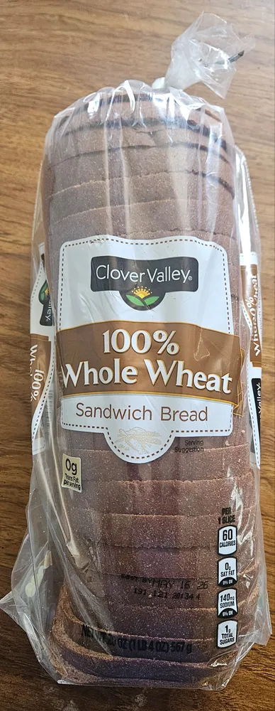 100% Whole Wheat Sandwich Bread
