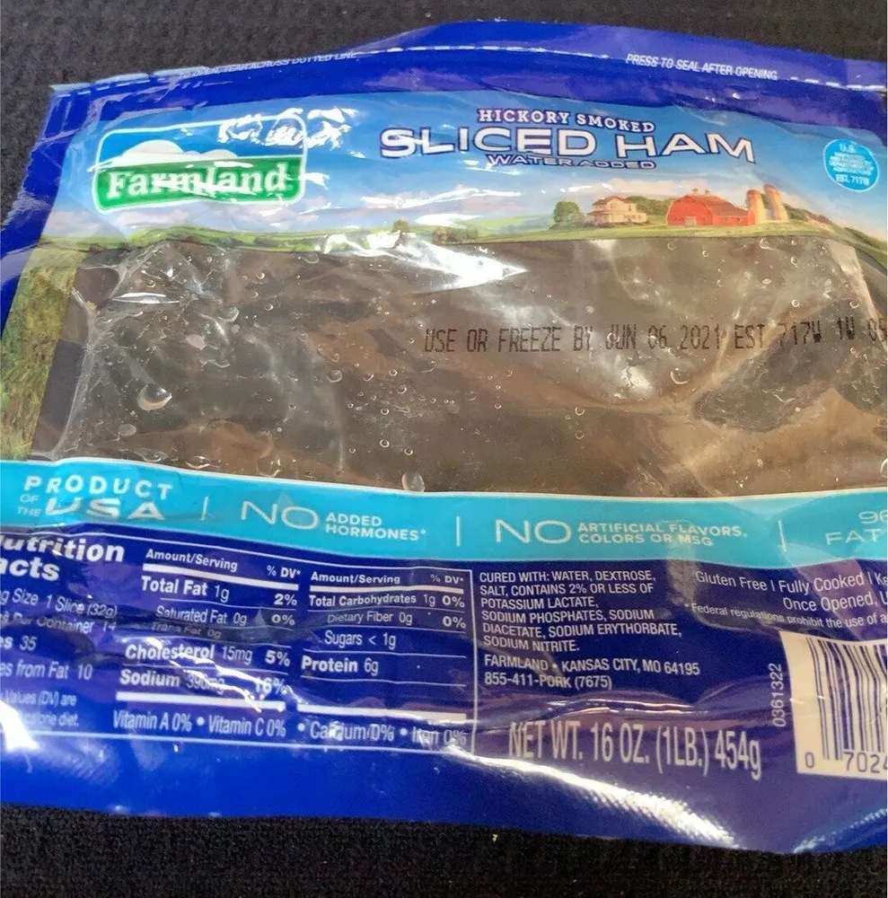 Hickory smoked slice ham