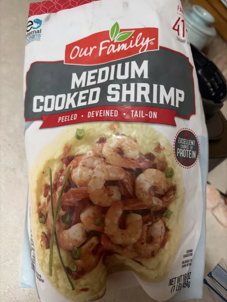 Medium Cooked shrimp