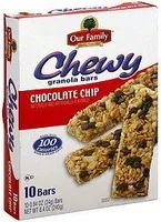 Chocolate Chip Chewy Granola Bars
