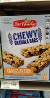 Peanut butter chocolate chip chewy granola bars, peanut butter chocolate chip