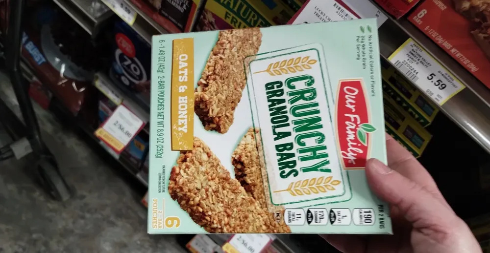 Oats & honey crunchy granola bars, oats & honey