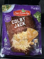 Colby jack a blend of shredded colby and monterey